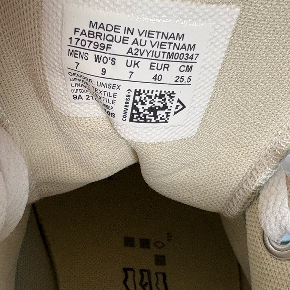 Converse Chuck Taylor All Star High Top Sneakers Blue Canvas Women’s 9 Men’s 7 - Picture 9 of 9